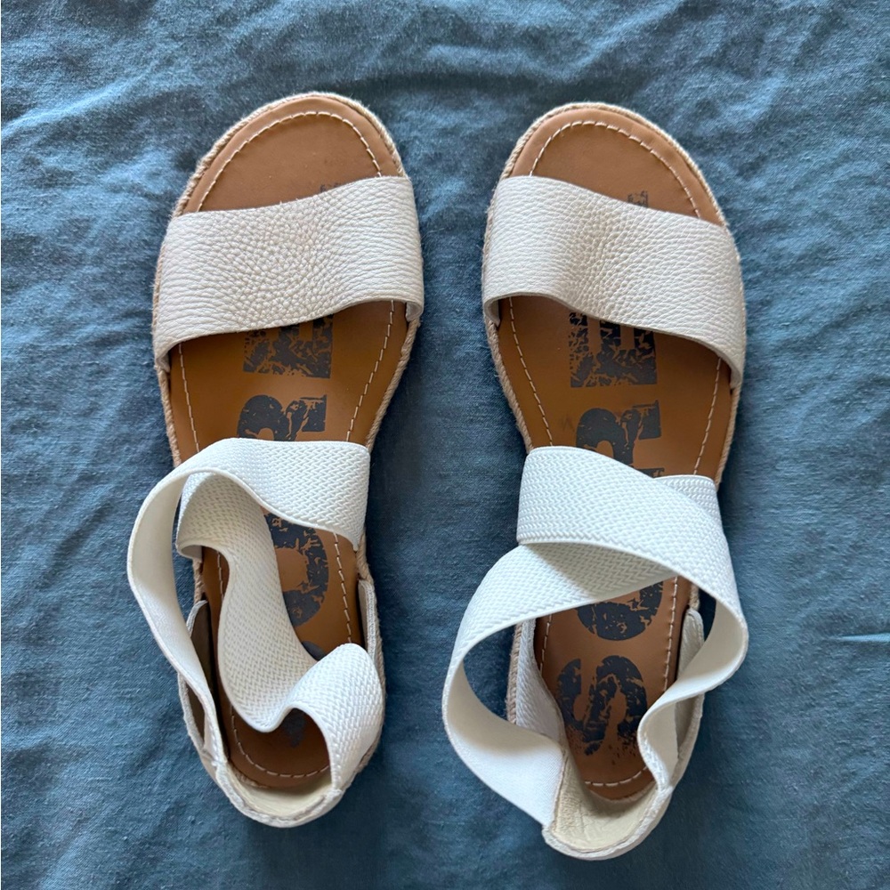 White Sorel Sandals